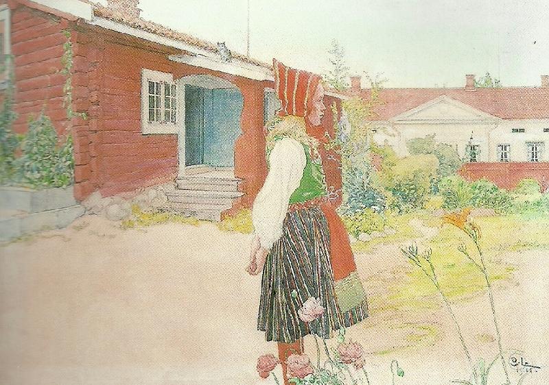 Carl Larsson falugarden-garden fran falun oil painting image